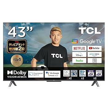 Amazon.co.jp: TCL テレビ 43型 43インチ スマートテレビ Google